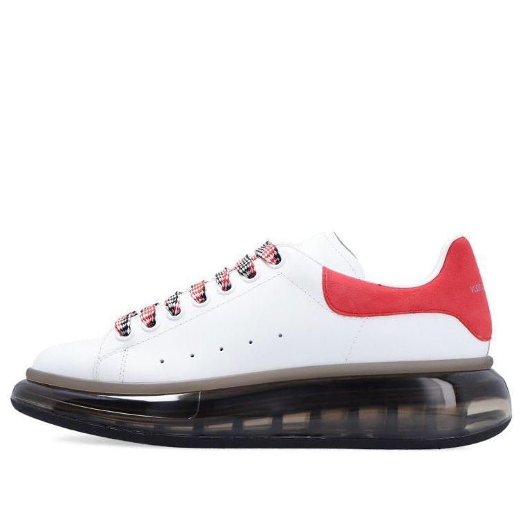 (WMNS) Alexander McQueen Oversized Transparent 'White Red' 611698WHXMA9629 sold by KicksCrew