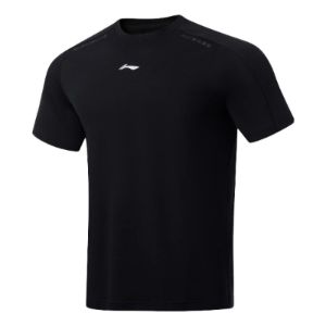 Li-Ning Small Logo Training T-shirt 'Black' ATST035-4 sold by KicksCrew