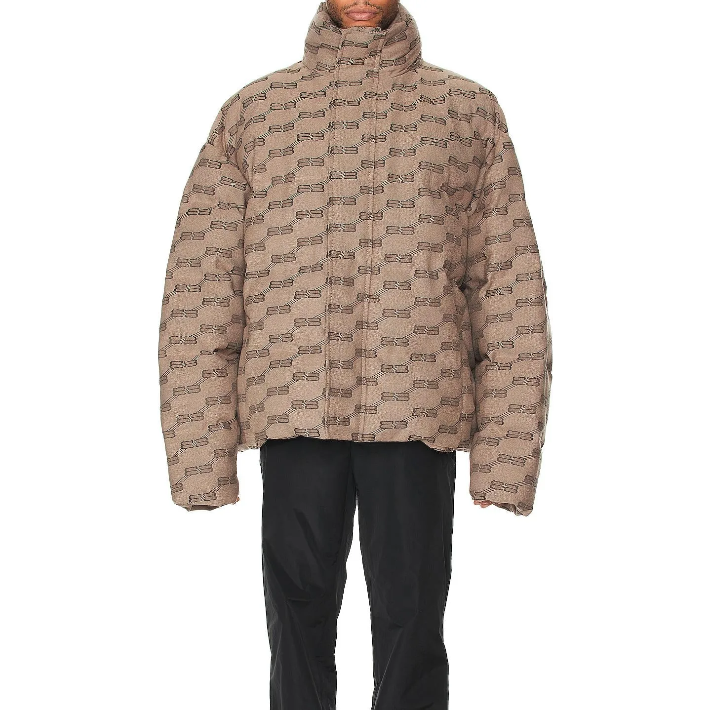 Balenciaga BB Monogram Puffer Jacket 'Beige Brown' 681885TML339378 sold by KicksCrew product image thumbnail 4