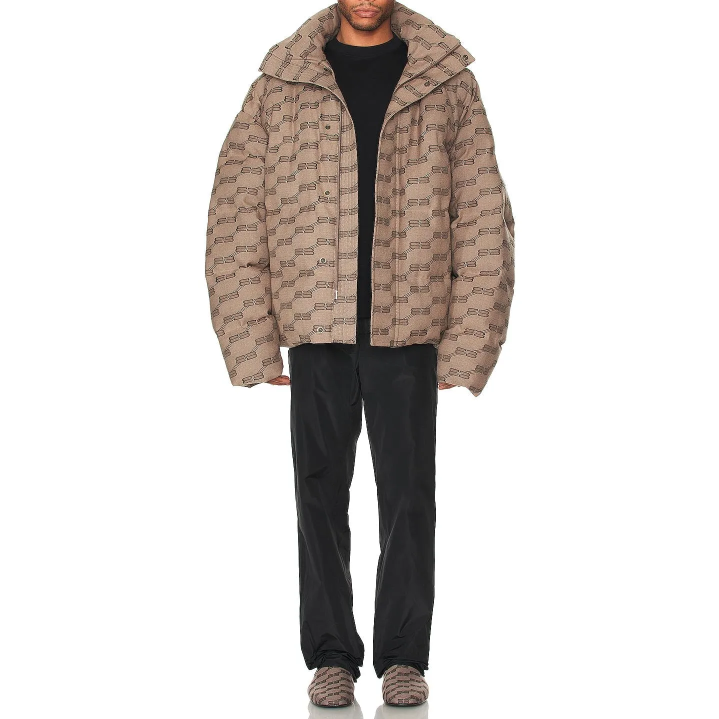 Balenciaga BB Monogram Puffer Jacket 'Beige Brown' 681885TML339378 sold by KicksCrew product image thumbnail 3