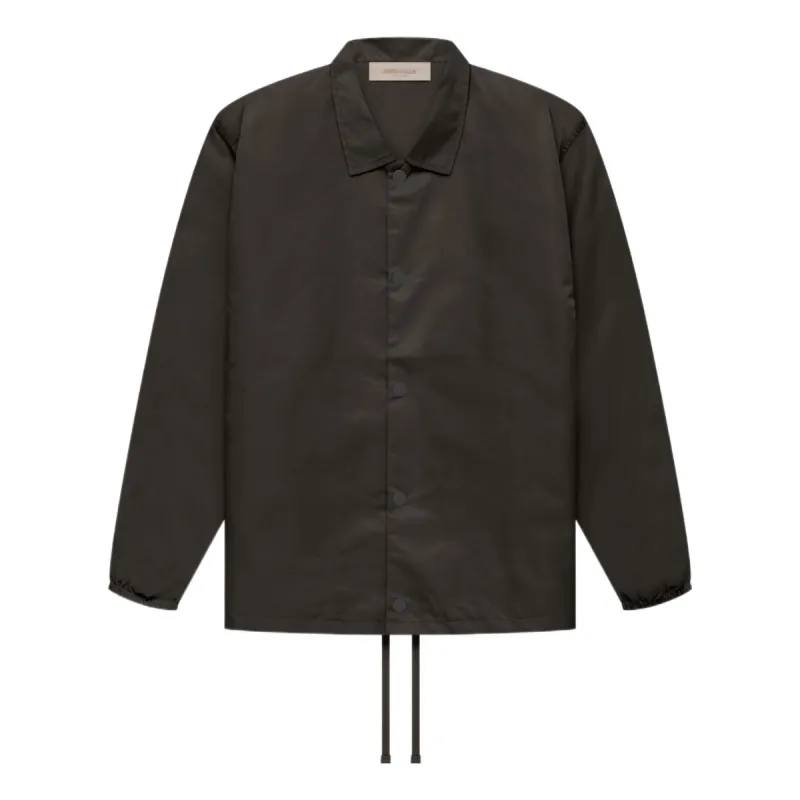 Fear of God Essentials FW22 Nylon Coaches Jacket 'Off Black' FOG-FW22-609 sold by KicksCrew