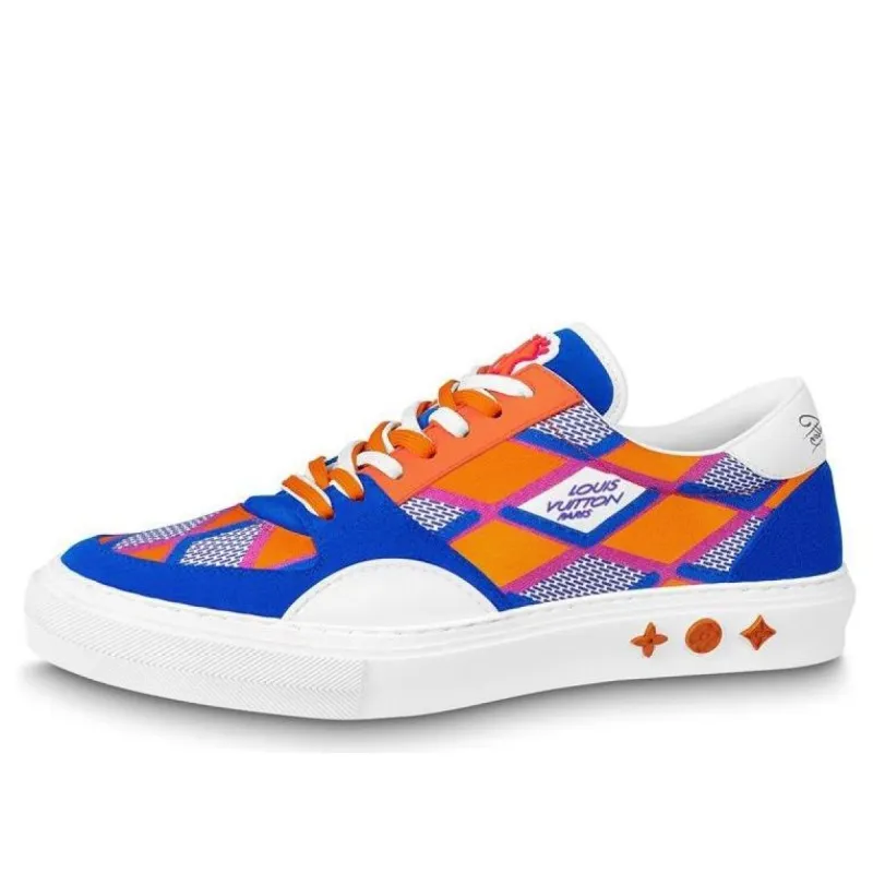 LOUIS VUITTON LV Ollie Richelieu Sneakers 'Blue Orange' 1AAHQE sold by KicksCrew