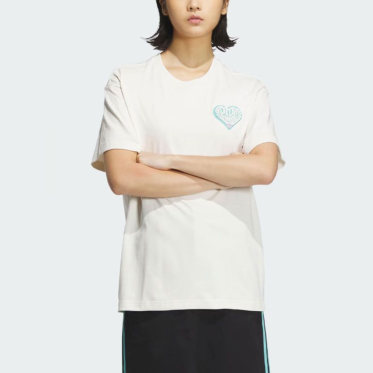 adidas originals V-Day Short Sleeve T-Shirt (Gender Neutral) 'White' JE3469 sold by KicksCrew product image thumbnail 4