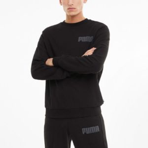 Puma Modern Basics Crewneck Sweatshirt 'Black Grey' 588799-01 sold by KicksCrew