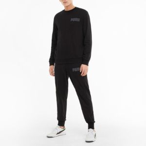 Puma Modern Basics Crewneck Sweatshirt 'Black Grey' 588799-01 sold by KicksCrew