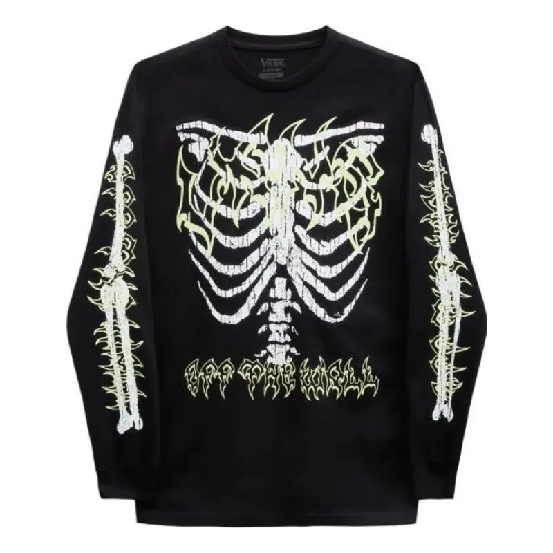 Vans Halloween Long Sleeve T-Shirt 'Black' VN000F7RBLK sold by KicksCrew