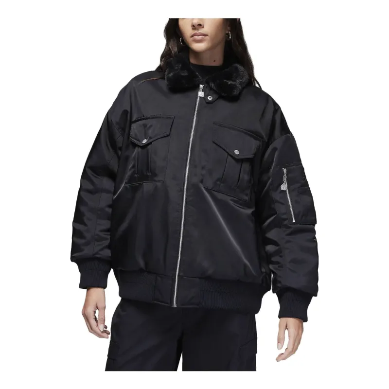 (WMNS) Air Jordan Renegade Jacket 'Black' FB5088-010 sold by KicksCrew