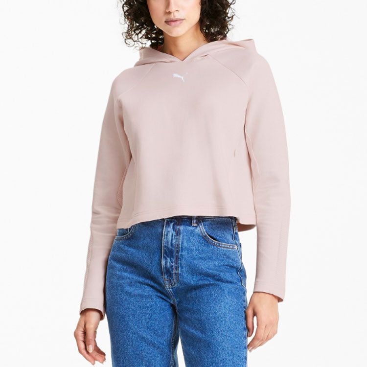 (WMNS) Puma Evostripe Logo Short Hoodie 'Pink' 582905-17 sold by KicksCrew product image thumbnail 4