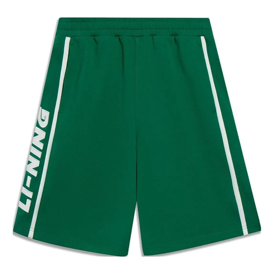 Li-Ning Stripe Embroidered Logo Shorts 'Green' AKST601-4 sold by KicksCrew