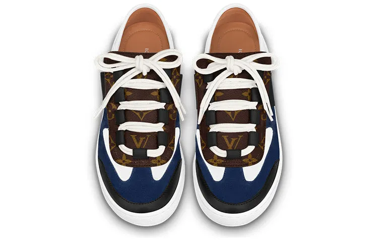 LOUIS VUITTON Lous Sneakers 'Blue Black with Brown Monogram' 1ABIIU sold by KicksCrew product image thumbnail 3