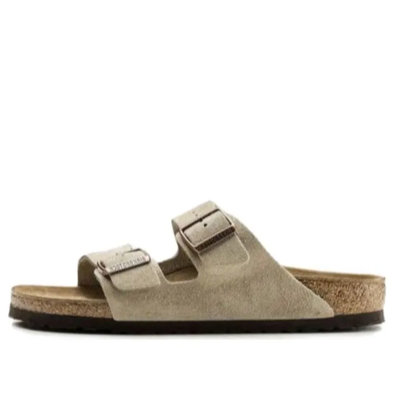 Birkenstock Arizona Suede Leather Narrow Fit Sandals 'Taupe' 0051463 sold by KicksCrew