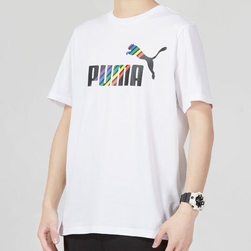 PUMA Ess Printed Regular T-Shirt 'White' 676671-02 sold by KicksCrew product image thumbnail 3