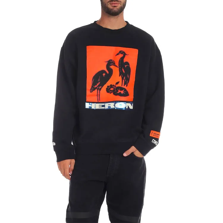 HERON PRESTON Heron Tape Crew Sweatshirt 'Black' HMBA003F198080030488 sold by KicksCrew product image thumbnail 3