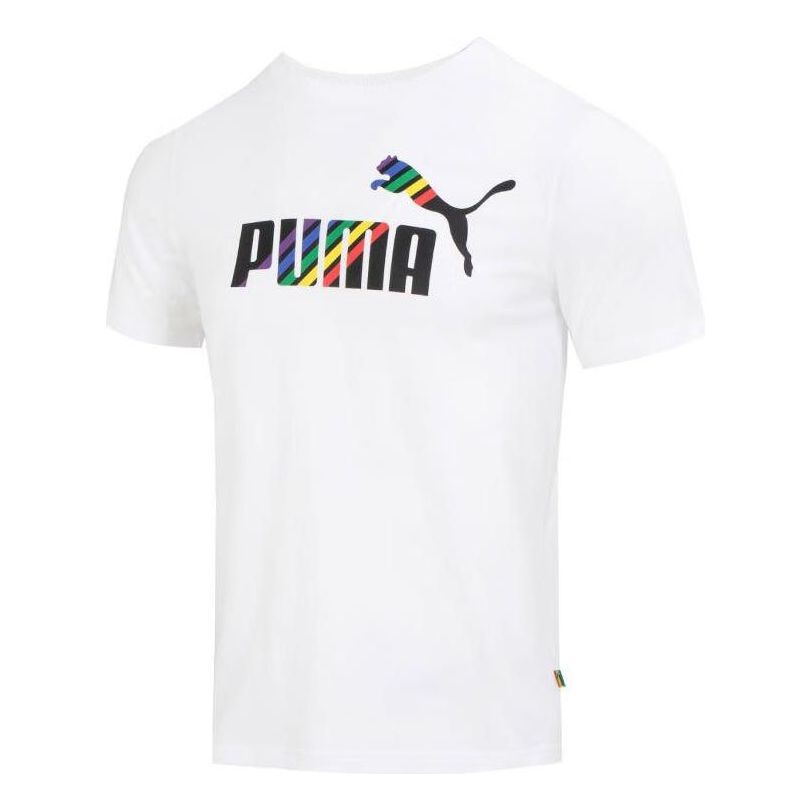 PUMA Ess Printed Regular T-Shirt 'White' 676671-02 sold by KicksCrew