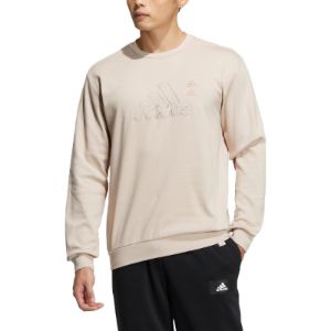 Adidas ST GZ LOGO Sweatshirt 'Tan' IA6953 sold by KicksCrew
