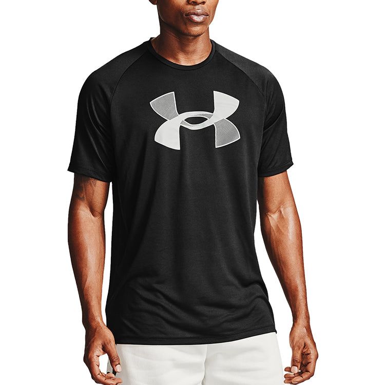 Under Armour Big Logo Tech Short Sleeve T-Shirt 'Black Grey' 1357234-001 sold by KicksCrew product image thumbnail 3