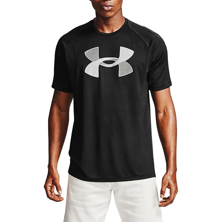Under Armour Big Logo Tech Short Sleeve T-Shirt 'Black Grey' 1357234-001 sold by KicksCrew product image thumbnail 5