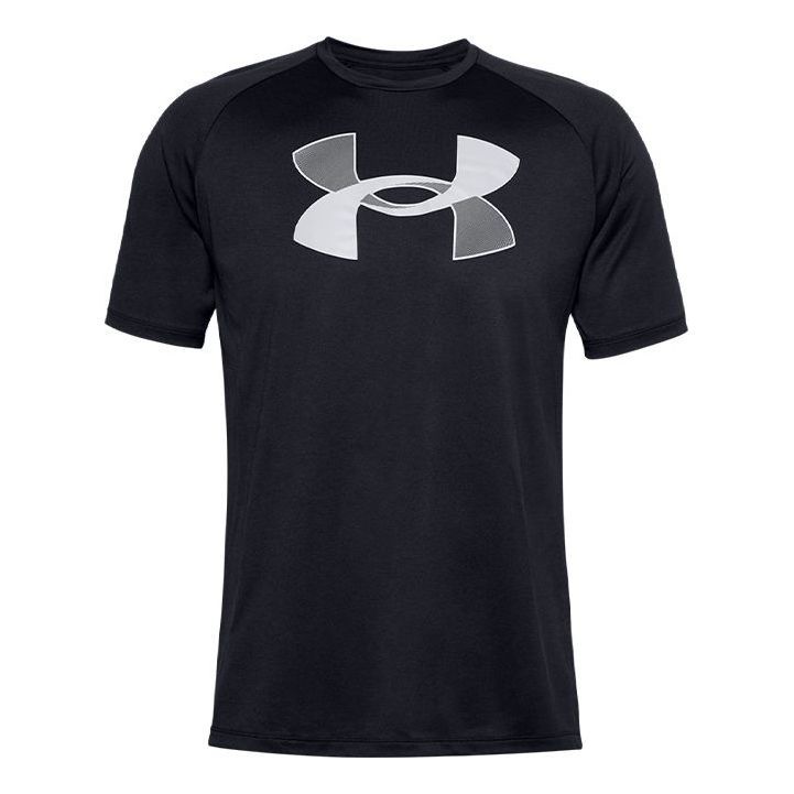 Under Armour Big Logo Tech Short Sleeve T-Shirt 'Black Grey' 1357234-001 sold by KicksCrew