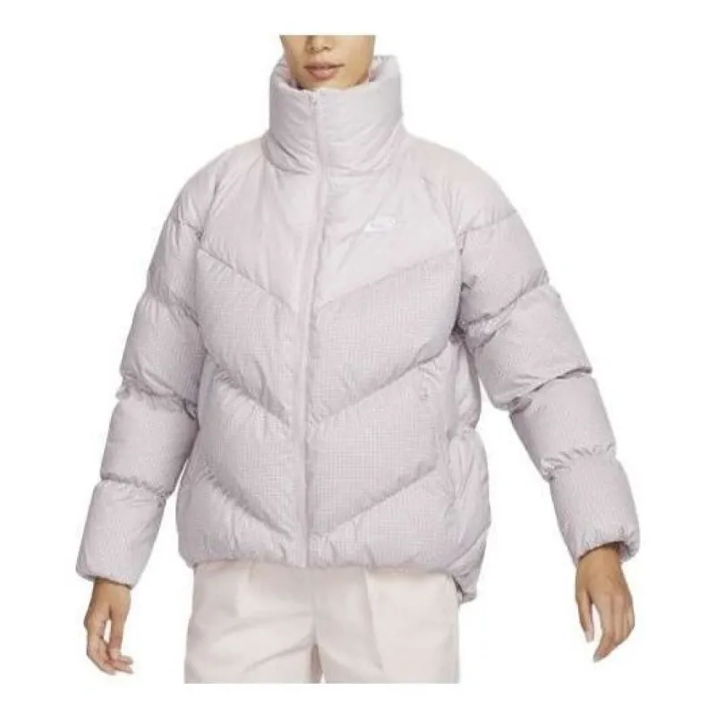(WMNS) Nike Sportswear Windpuffer Therma-FIT Loose Puffer Jacket 'Grey Purple' FD8212-019 sold by KicksCrew