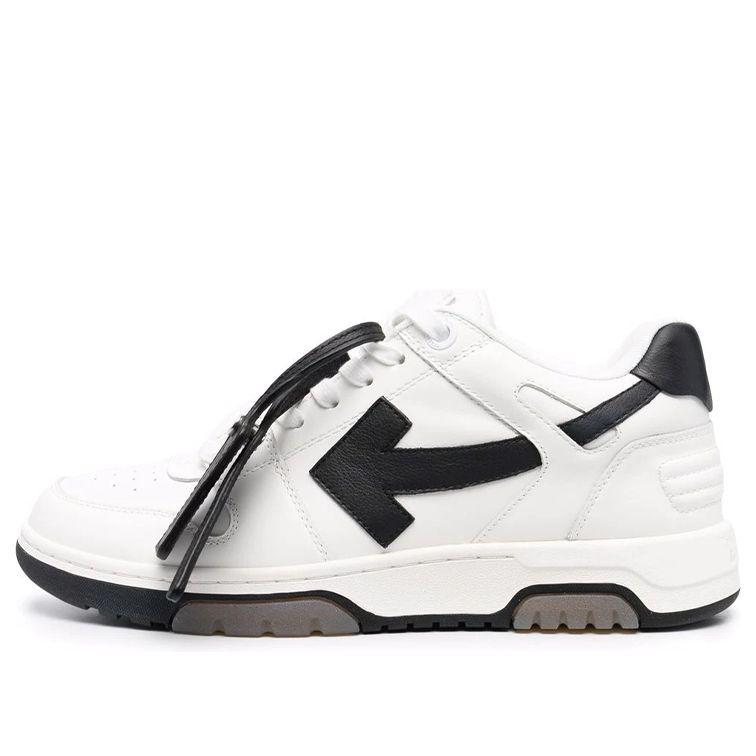 Off-White Out Of Office Low-Top Sneakers 'White Black' OMIA189C99LEA0010110 sold by KicksCrew