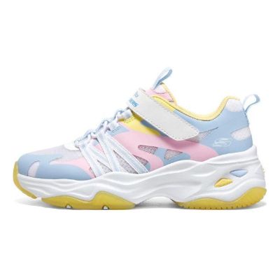 (GS) Skechers Dlites Chunky Shoes 'Blue Pink Yellow' 319004L-WMLT sold by KicksCrew