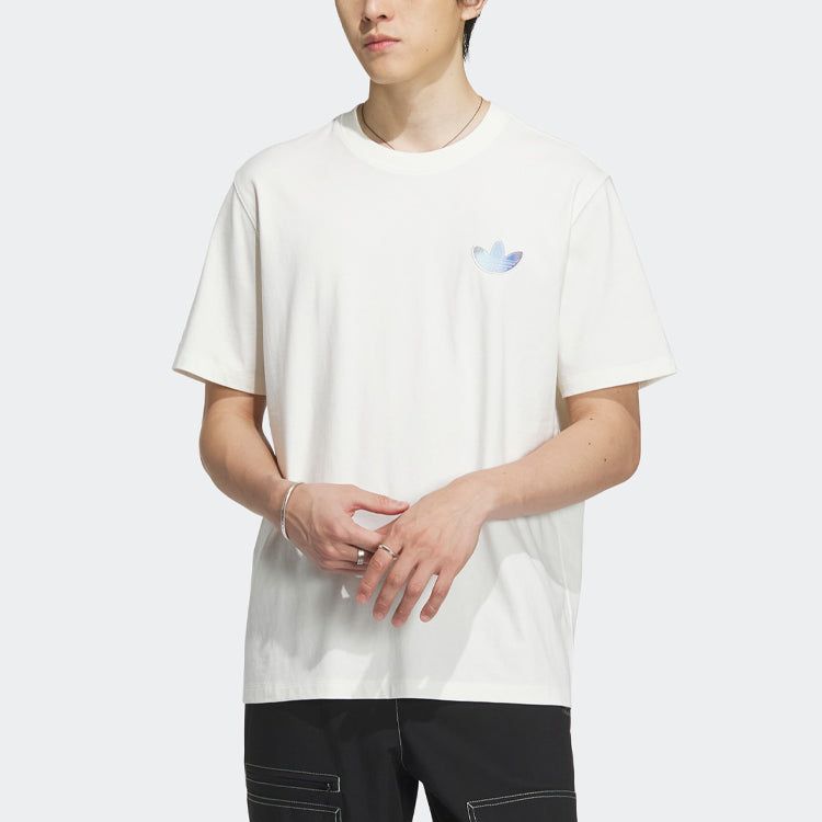 adidas originals Short Sleeve Classic Graphic T-shirt 'Off White' IK8683 sold by KicksCrew product image thumbnail 2