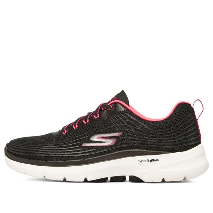 (WMNS) Skechers Go Walk 6 'Stunning Glow - Black Hot Pink' 124554-BKHP sold by KicksCrew