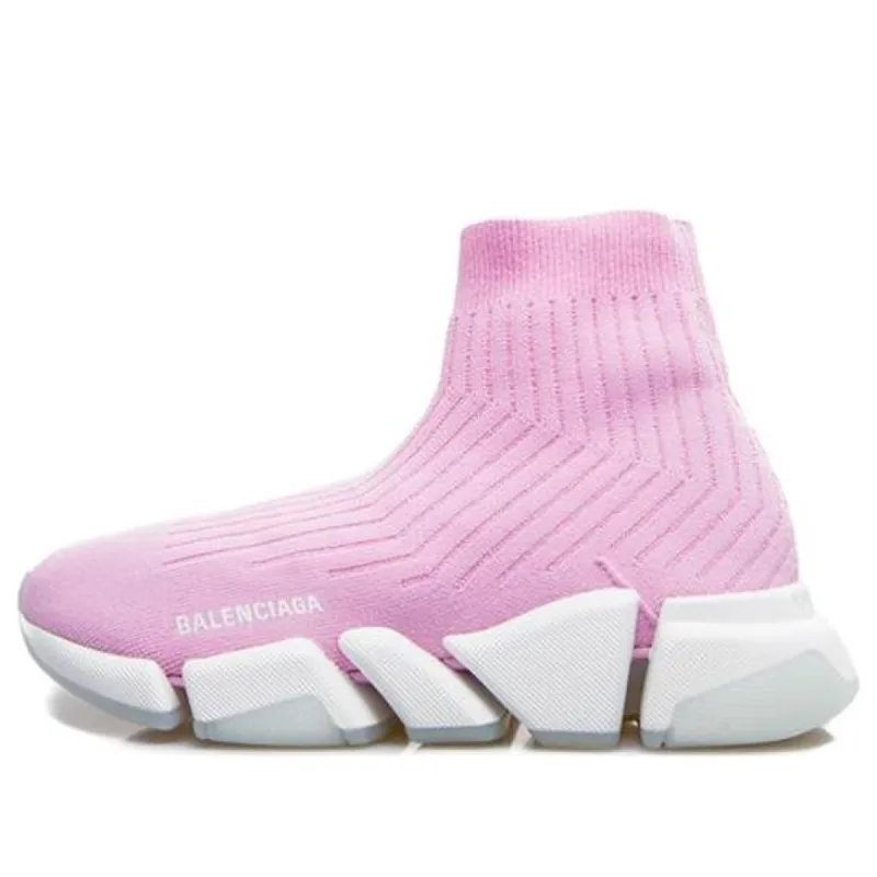 (WMNS) Balenciaga Speed 2.0 Trainers 'Rib-Knit Pale Pink' 654045W2D815691 sold by KicksCrew