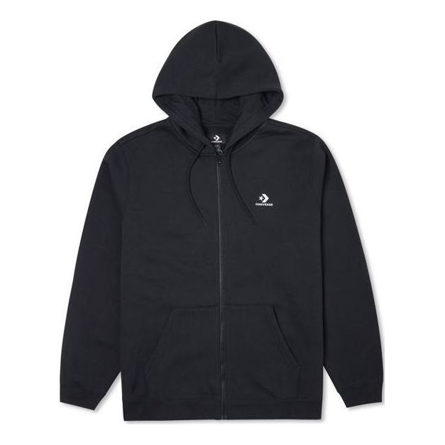 Converse Go-To Embroidered Star Chevron Standard Fit Full-Zip Hoodie 'Black' 10024511-A01 sold by KicksCrew