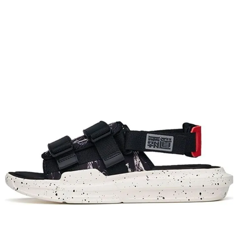 ANTA BaDao Sandals 'Black Red White' 112238501-3 sold by KicksCrew