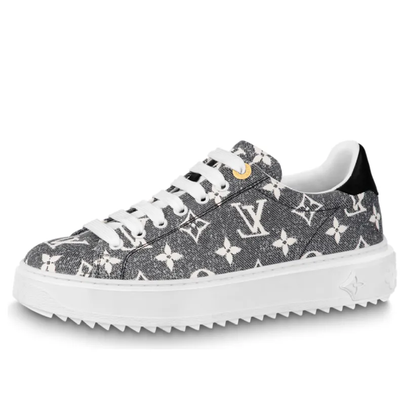 (WMNS) LOUIS VUITTON Time Out Sneakers 'Grey Denim Monogram' 1AAW2Q sold by KicksCrew