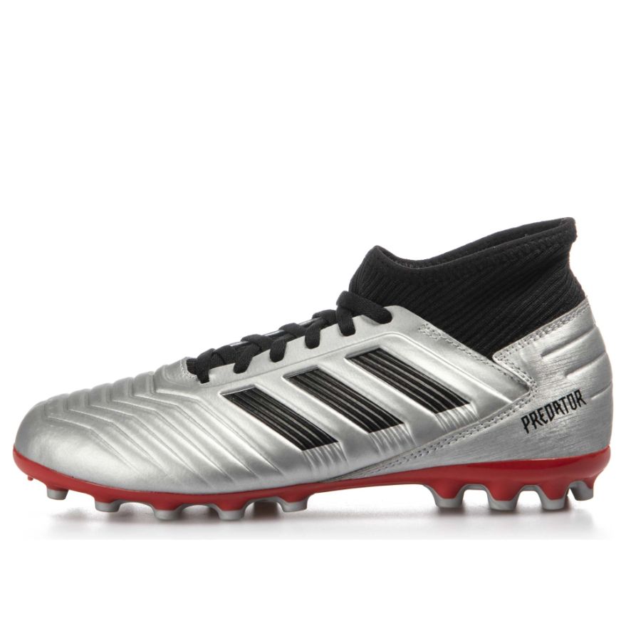 (GS) adidas Predator 19.3 AG 'Silver Metallic Black' G25798 sold by KicksCrew
