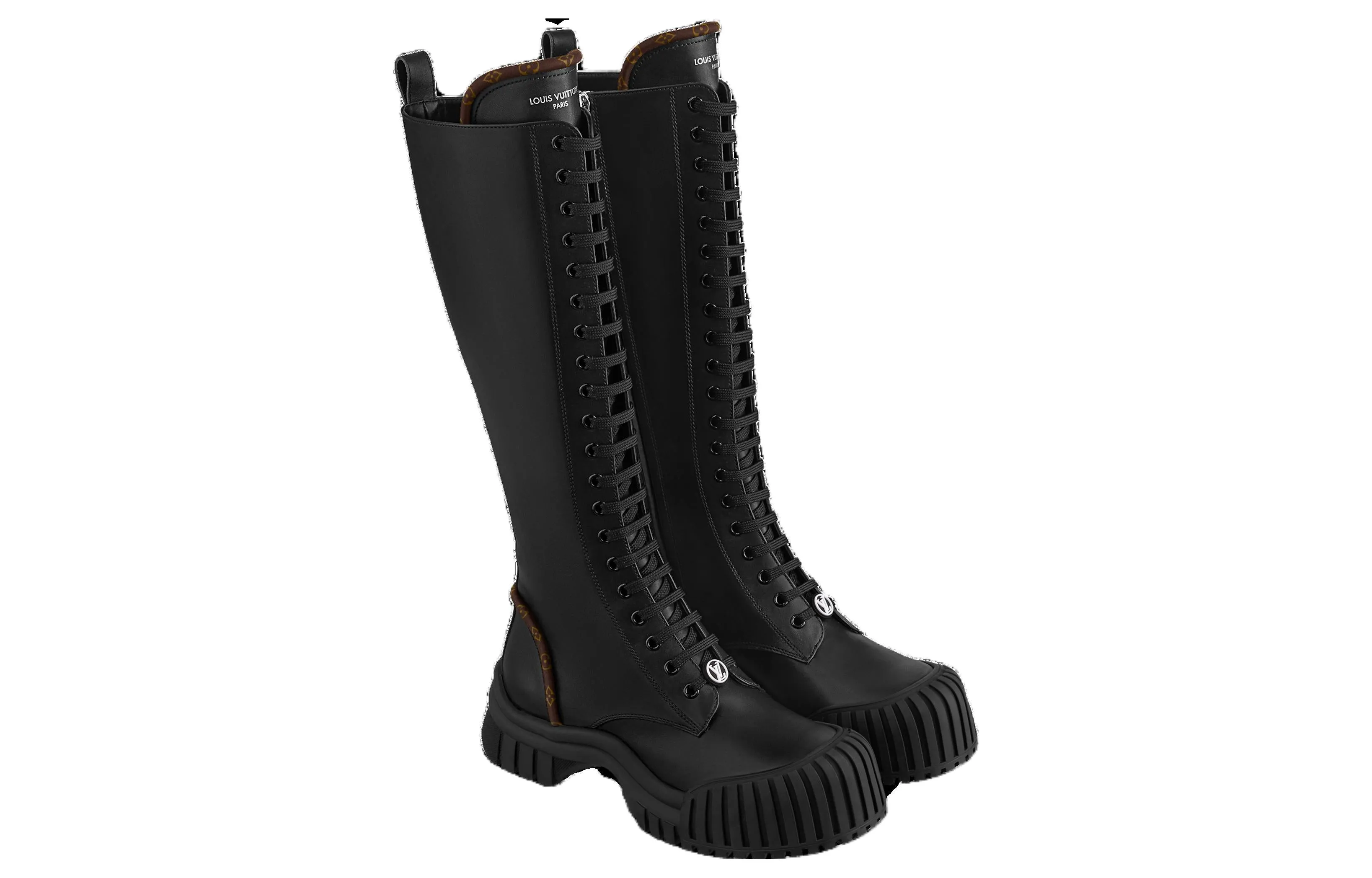 (WMNS) LOUIS VUITTON Ruby Flat Ranger Knee Boots 'Black' 1AB47R sold by KicksCrew product image thumbnail 3