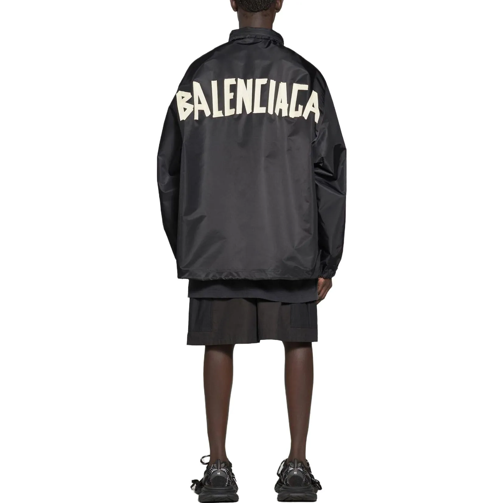 Balenciaga Tape Type Hooded Windbreaker Jacket 'Black' 738762TLO251000 sold by KicksCrew product image thumbnail 4