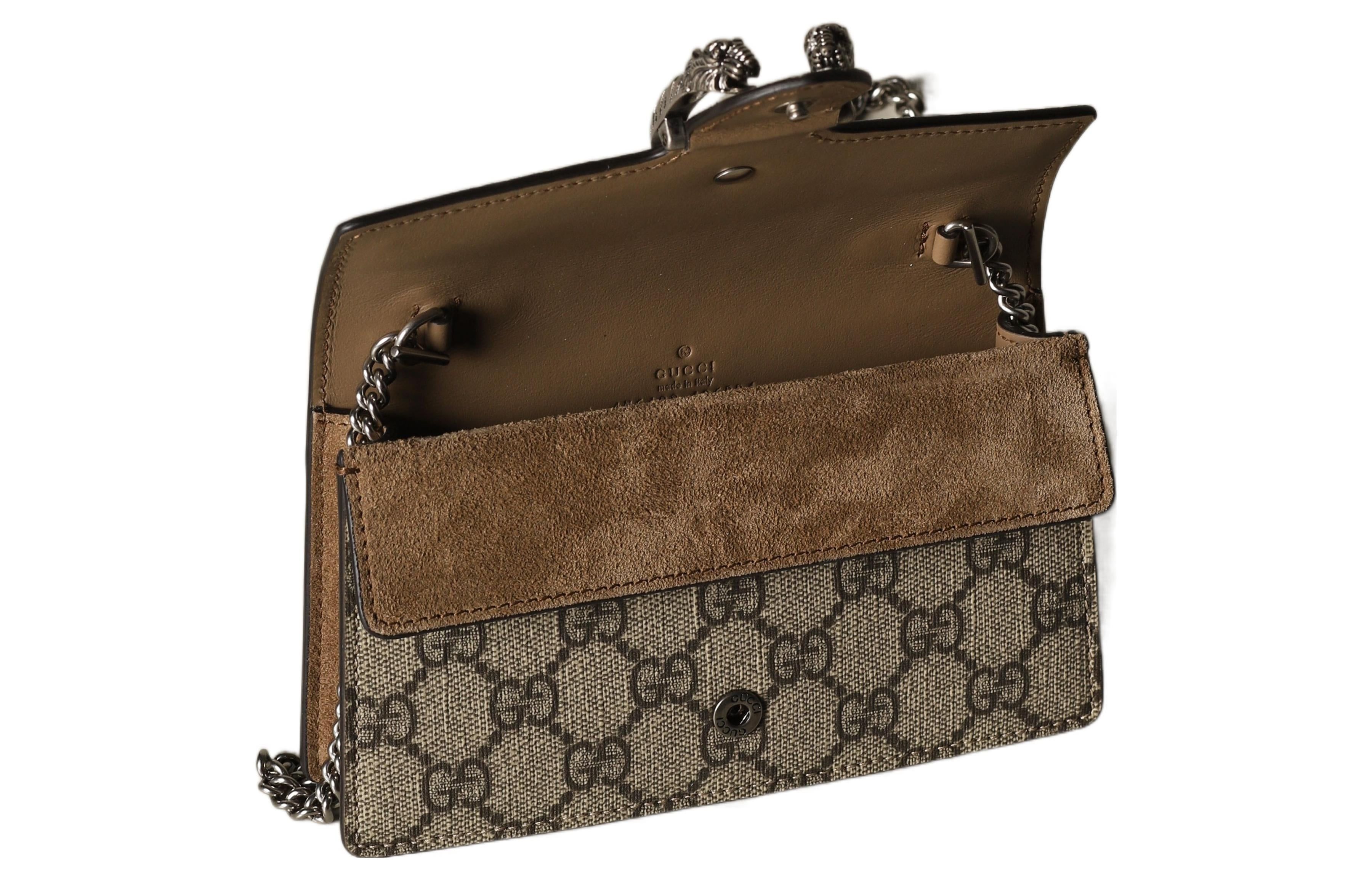 (WMNS) Gucci Dionysus GG Supreme Super Mini Bag 'Beige' 476432-KHNRN-8642 sold by KicksCrew product image thumbnail 2