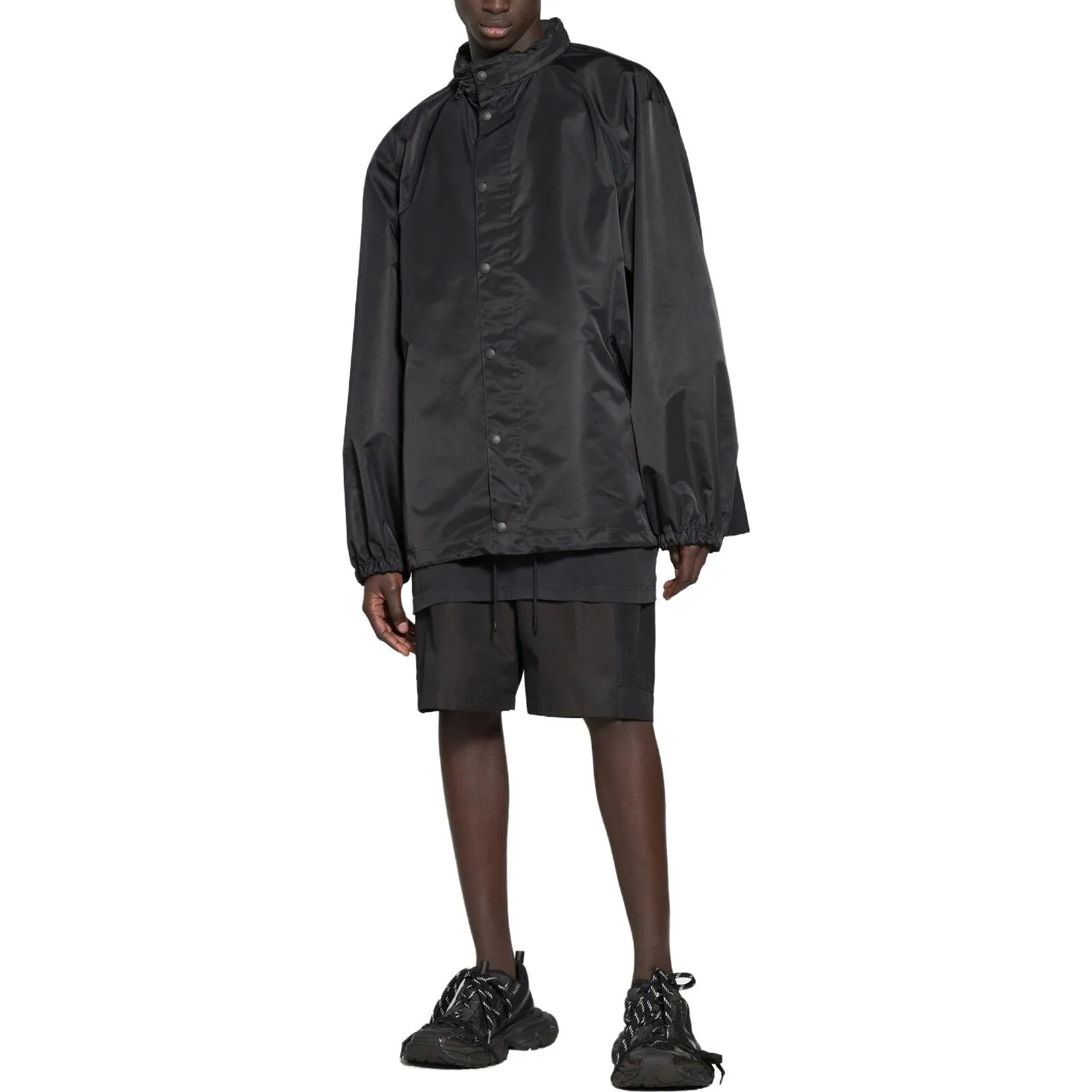 Balenciaga Tape Type Hooded Windbreaker Jacket 'Black' 738762TLO251000 sold by KicksCrew product image thumbnail 3