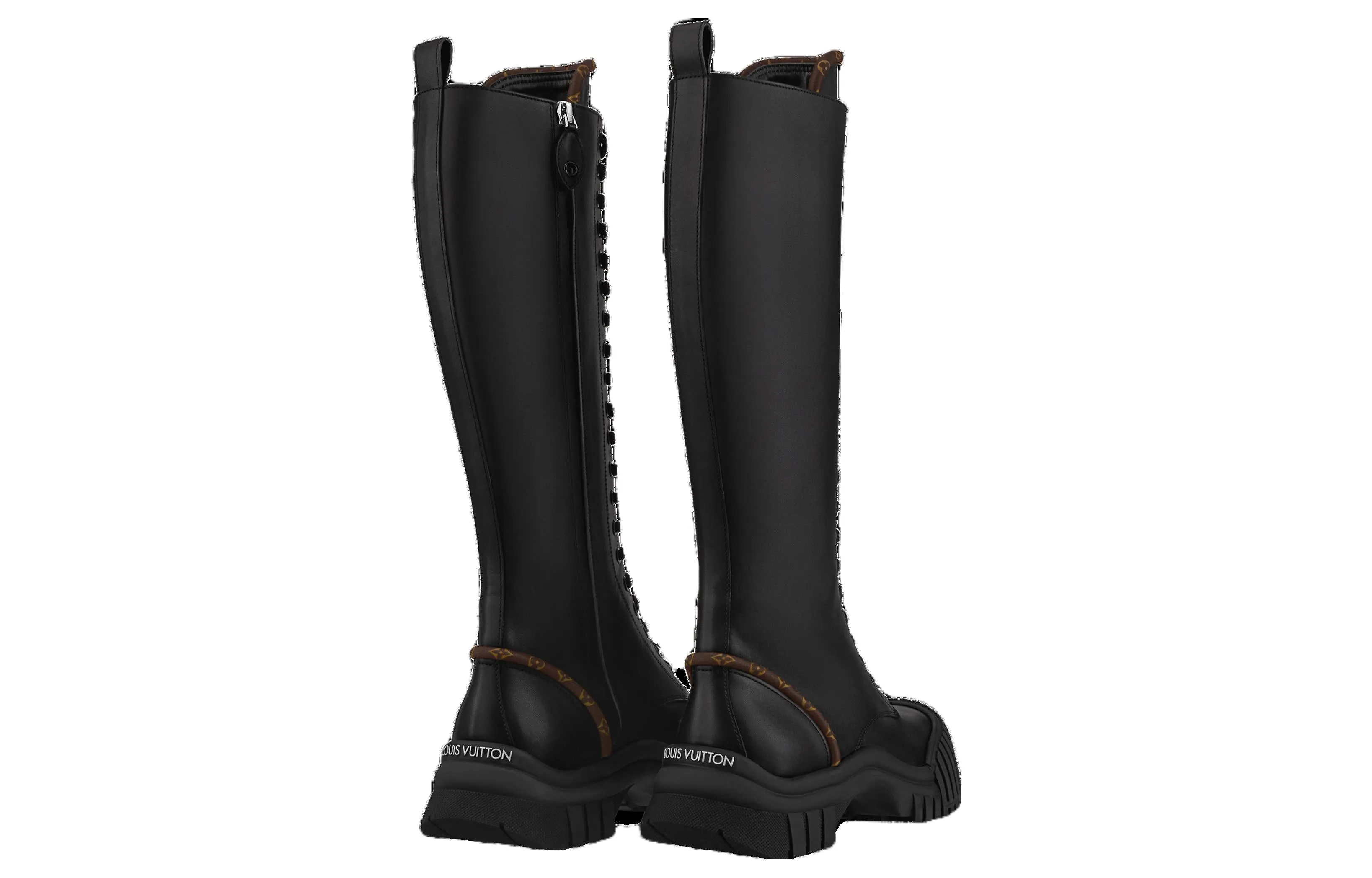 (WMNS) LOUIS VUITTON Ruby Flat Ranger Knee Boots 'Black' 1AB47R sold by KicksCrew product image thumbnail 4