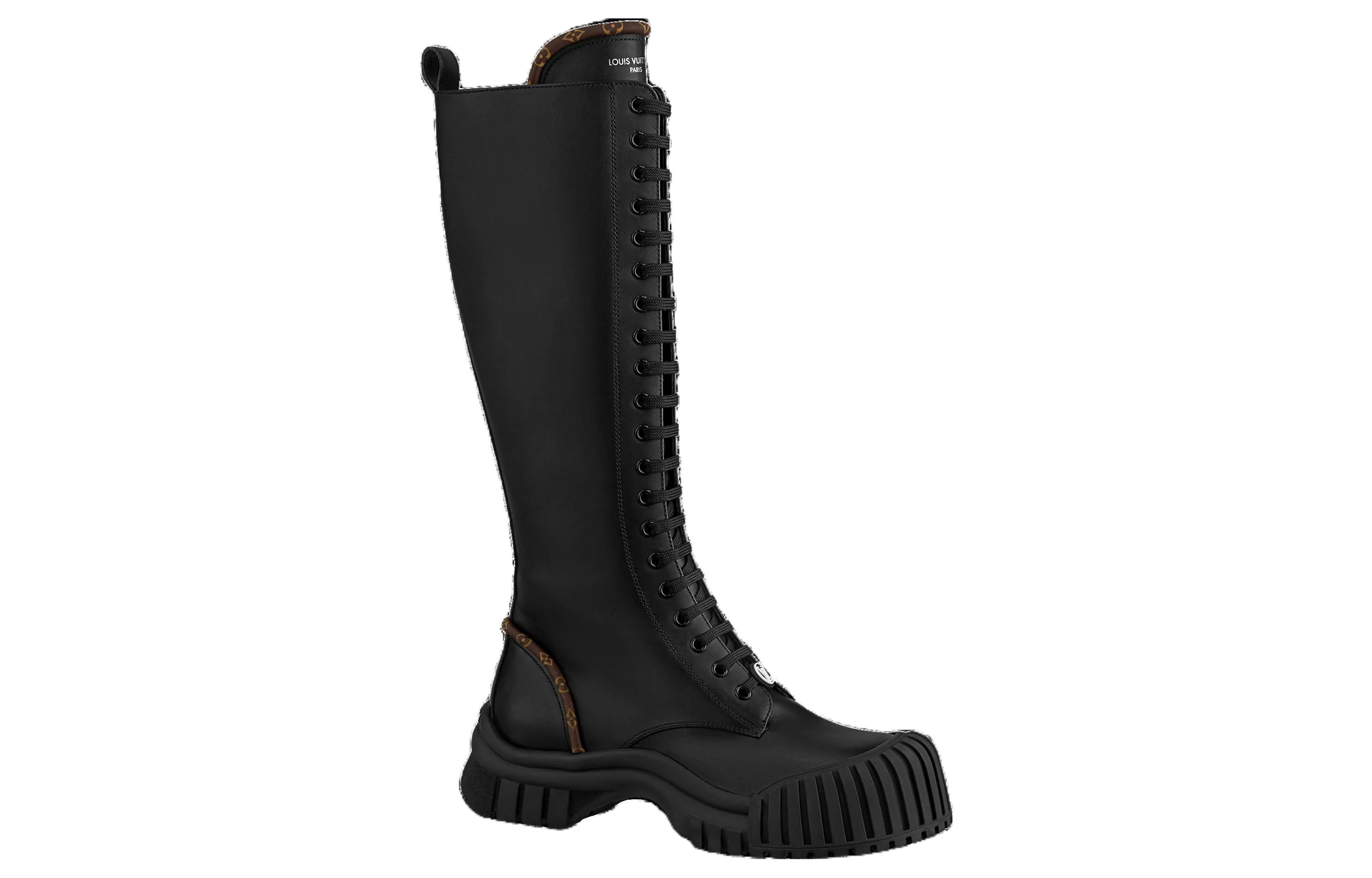 (WMNS) LOUIS VUITTON Ruby Flat Ranger Knee Boots 'Black' 1AB47R sold by KicksCrew product image thumbnail 2