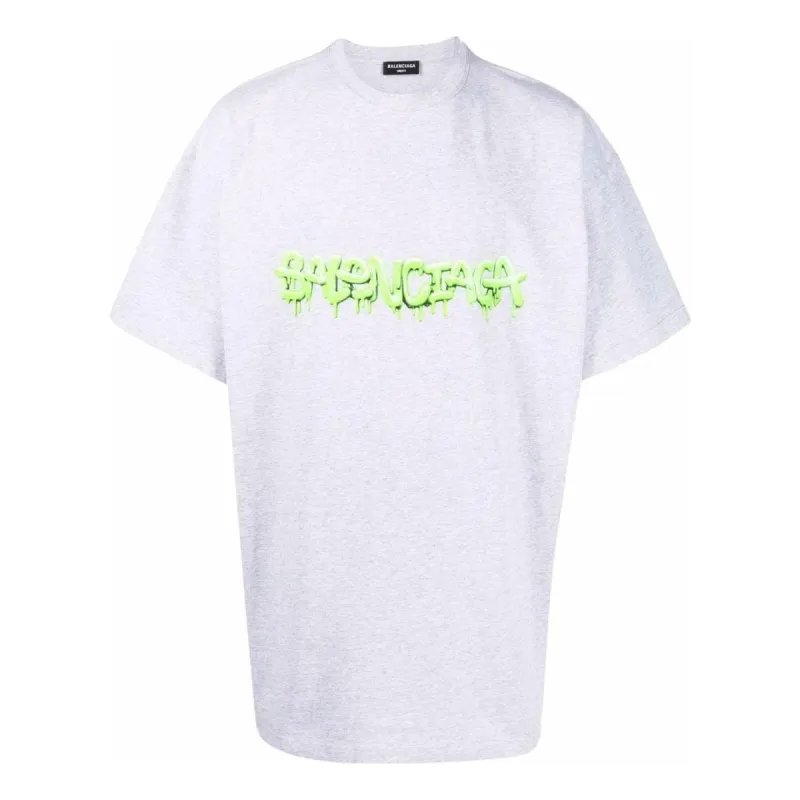 Balenciaga Slime Oversized T-shirt 'Grey Green' 676589TLVF11203 sold by KicksCrew