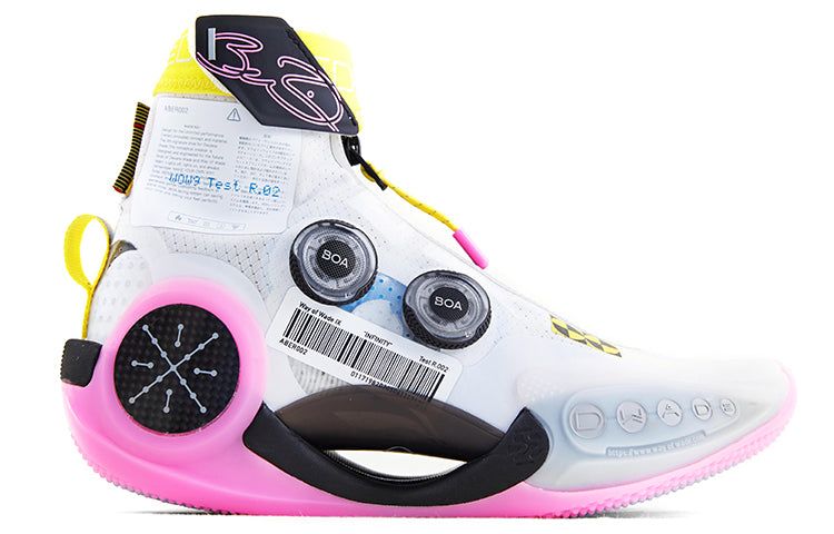(WMNS) Li-Ning Way of Wade 9 Infinity Test R2 'White Pink Yellow' ABER002-5 sold by KicksCrew product image thumbnail 2