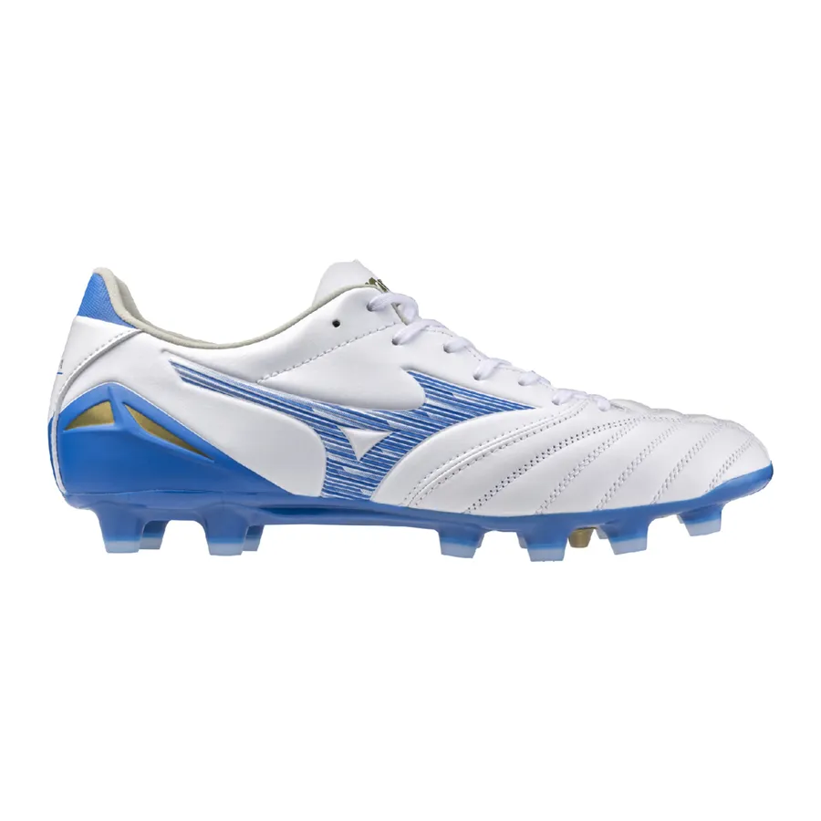 Mizuno Morelia Neo ホワイト/ブルー Mizuno Morelia Neo 3 FG Soccer Cleats - White/Blue/Yellow