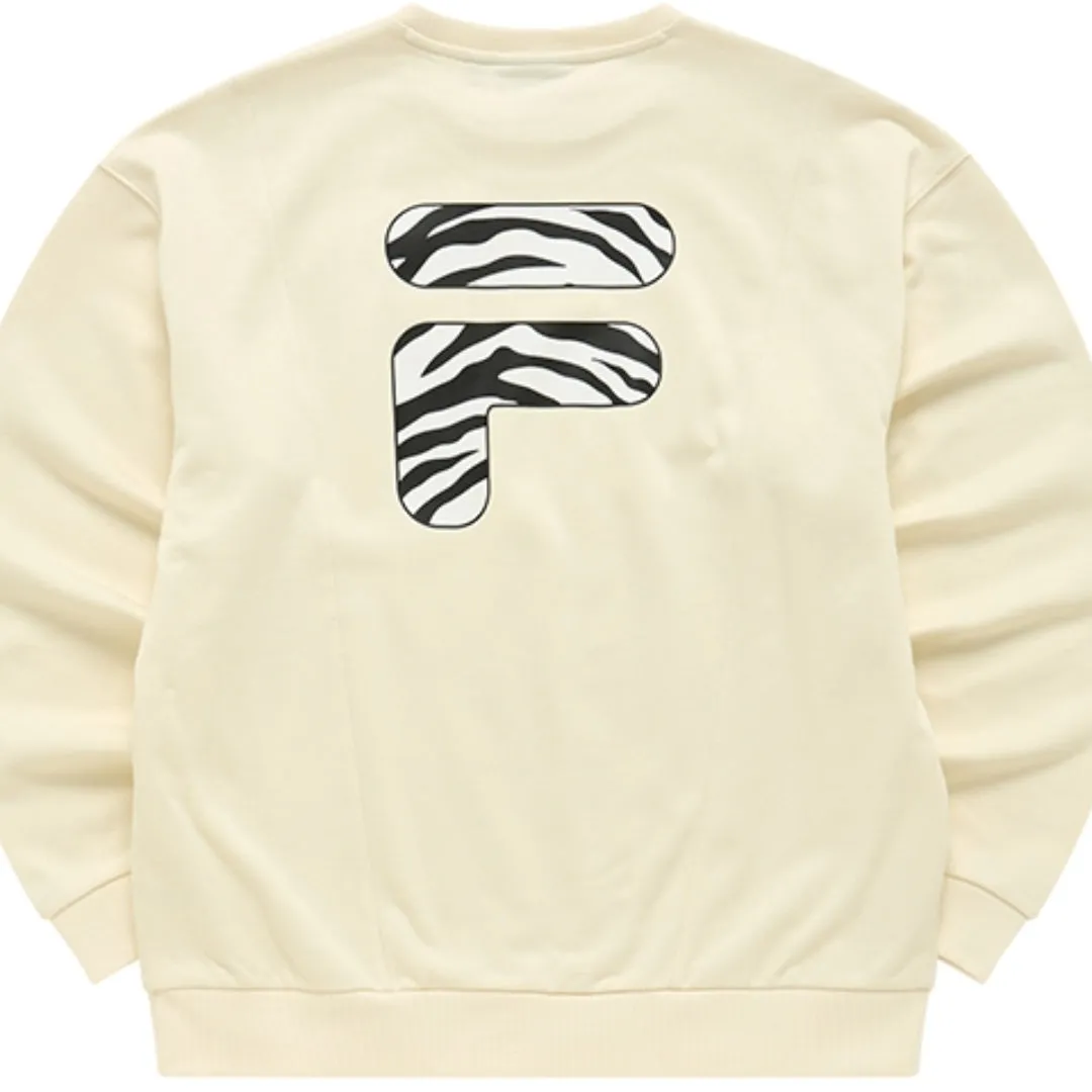 FILA FUSION Logo Printed Sweater 'Beige Black' T11U216207F-IV sold by KicksCrew product image thumbnail 2