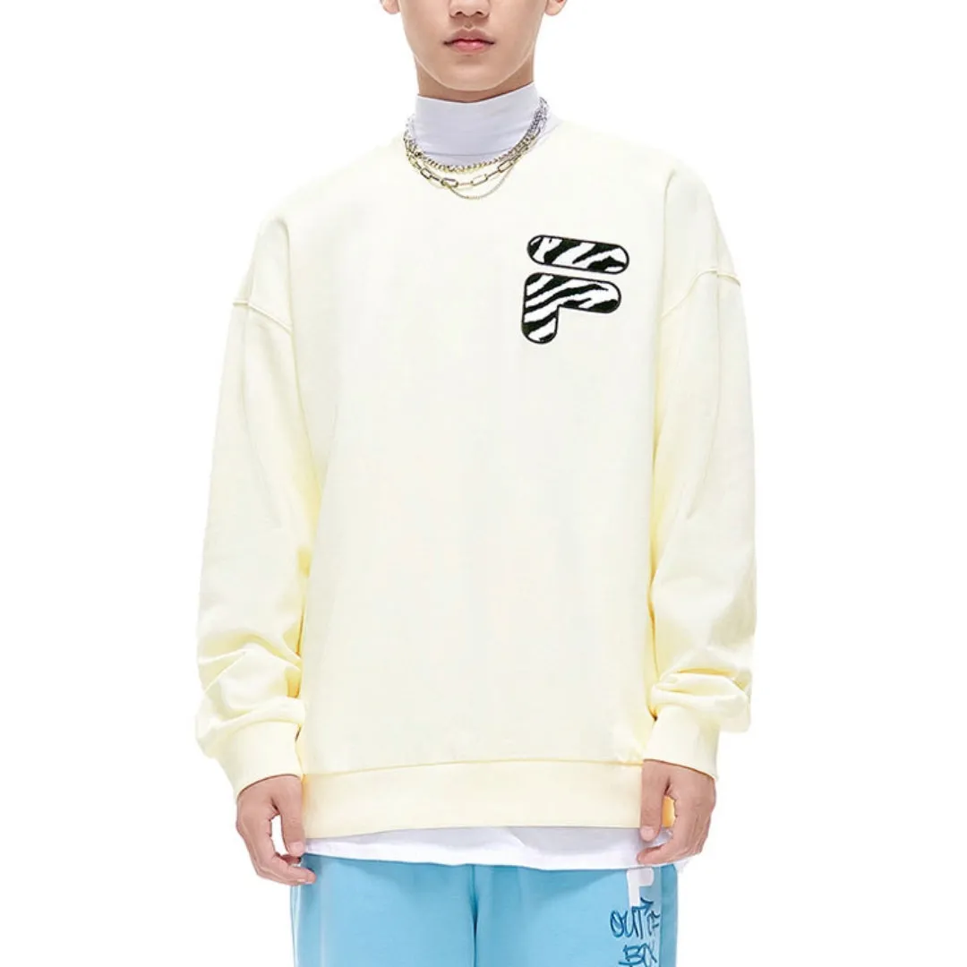 FILA FUSION Logo Printed Sweater 'Beige Black' T11U216207F-IV sold by KicksCrew product image thumbnail 3