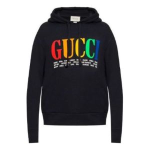 Gucci City Rainbow Logo Hooded Sweatshirt 'Black' 475374-X3N60-1082 sold by KicksCrew
