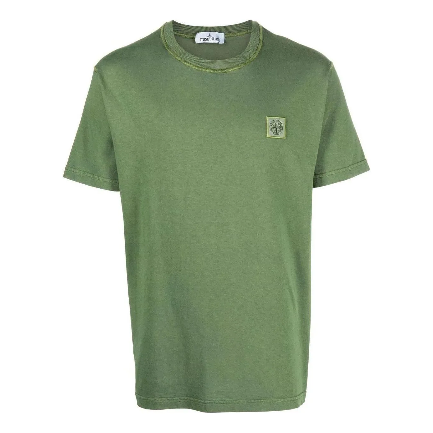 STONE ISLAND Plain Logo T-shirt 'Olive' 771523742-V0158 sold by KicksCrew