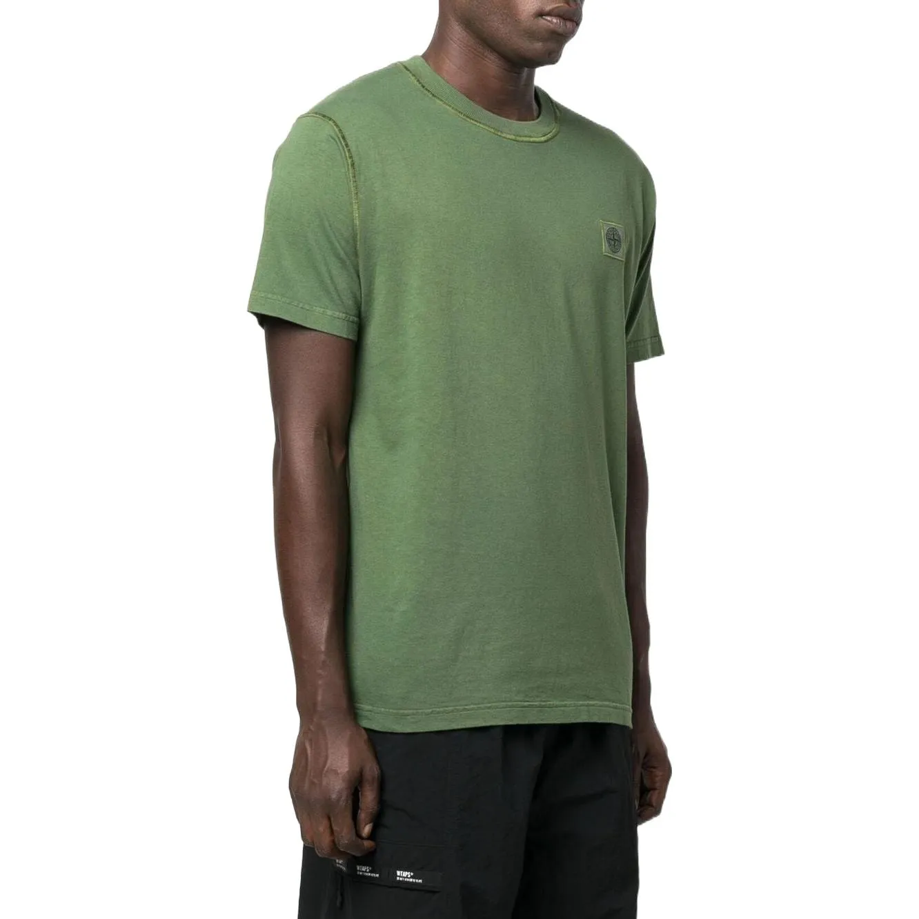 STONE ISLAND Plain Logo T-shirt 'Olive' 771523742-V0158 sold by KicksCrew product image thumbnail 3