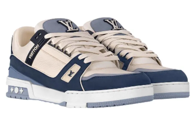 LOUIS VUITTON LV Trainer Sneakers 'Blue Beige' 1ABNKD sold by KicksCrew product image thumbnail 3