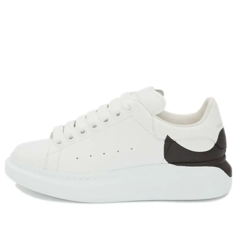 (WMNS) Alexander McQueen Oversized Sneaker 'White Black Heel' 650789WHZ4U9061 sold by KicksCrew