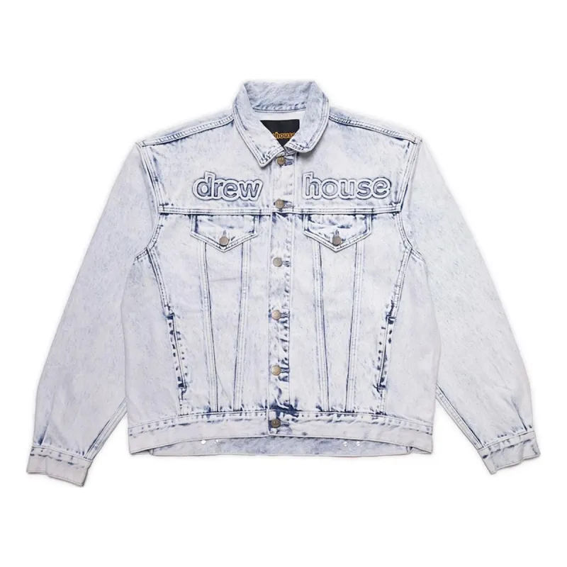 Drew House Oversized Mascot Trucker Jacket 'Painted Indigo' DR-SS22-490 sold by KicksCrew