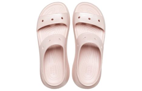 (WMNS) Crocs Classic Crush Shimmer 'Pink' 208602-6TY sold by KicksCrew